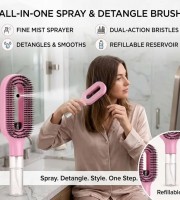2-in-1 Detangler Brush for Frizz Control Hair Brush with Water Spray
